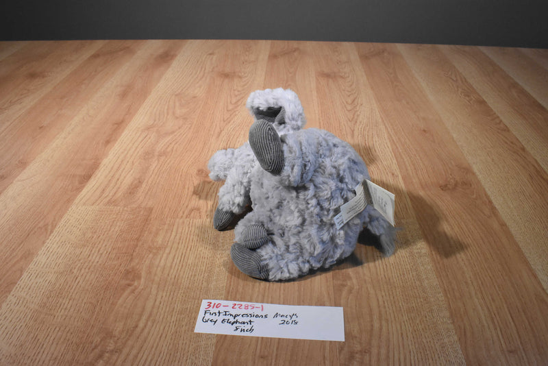 First Impressions Fluffy Grey Elephant Macy's 2018 Beanbag Plush