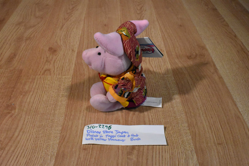 Disney Store Japan Piglet Beanbag Plush In a Happi Coat