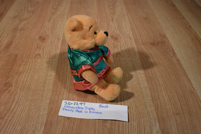 Disney Store Japan Family Pooh Beanbag Plush in a Kimono