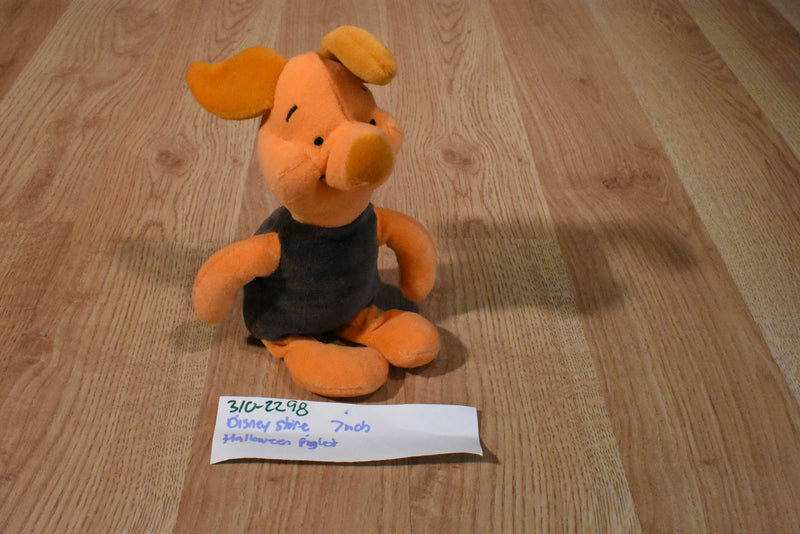 Disney Store Orange Halloween Piglet Beanbag Plush