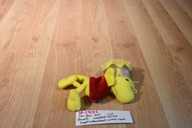 Dan Dee Musical Snoopy With Red Heart 2015 Plush and Woodstock