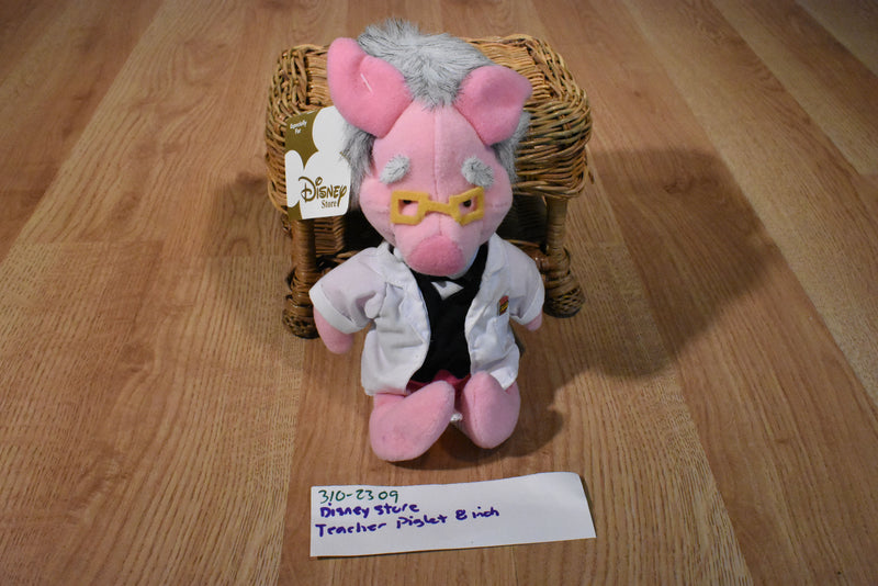 Disney Store Teacher Piglet Beanbag Plush