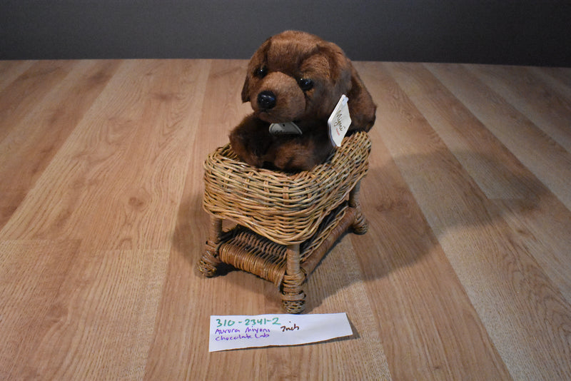 Aurora Miyoni Chocolate Brown Lab Beanbag Plush