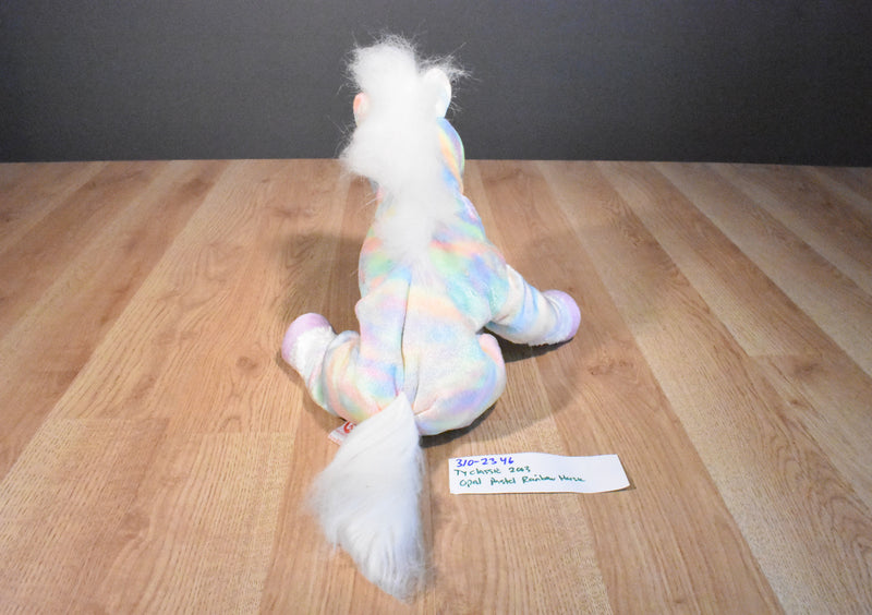 Ty Classic Opal the Pastel Rainbow Horse 2003 Beanbag Plush