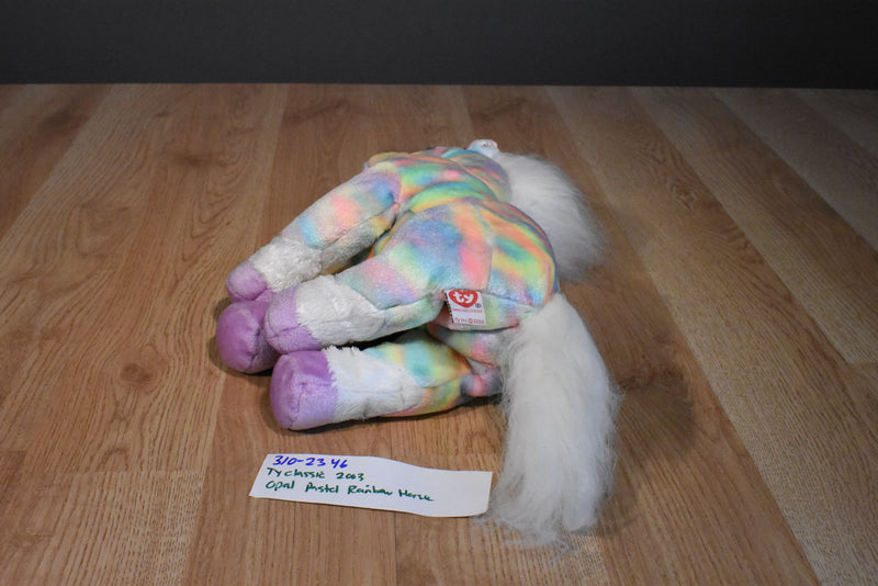Ty Classic Opal the Pastel Rainbow Horse 2003 Beanbag Plush