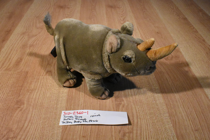 Jungle Joe's Safari Friends Talking Rusty the Rhino Plush