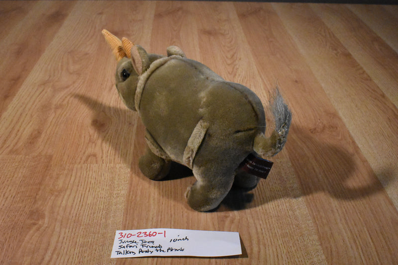 Jungle Joe's Safari Friends Talking Rusty the Rhino Plush
