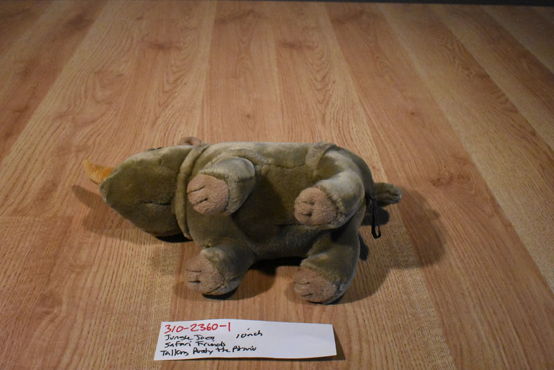 Jungle Joe's Safari Friends Talking Rusty the Rhino Plush