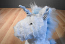 Jo-Ann Fabrics J Bear White and Blue Unicorn 2017 Plush