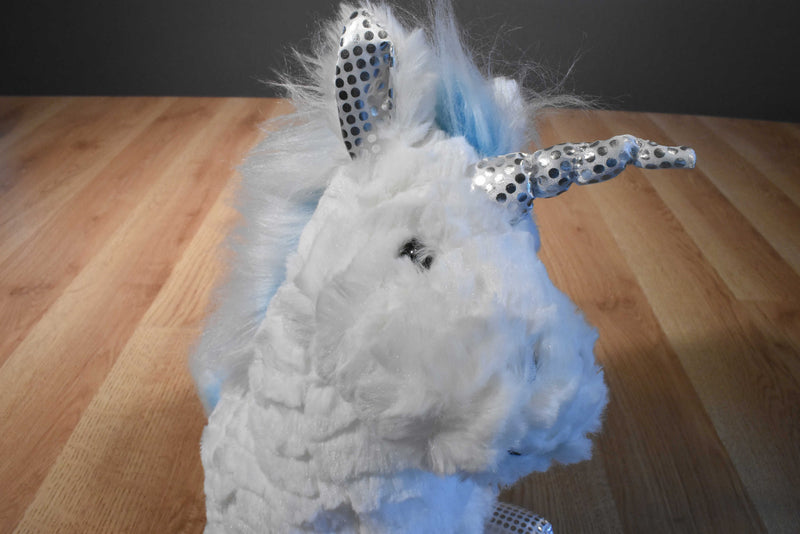 Jo-Ann Fabrics J Bear White and Blue Unicorn 2017 Plush