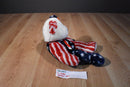 Ty Buddies Spangle Red White and Blue Patriotic Teddy Bear 1999 Beanbag Plush