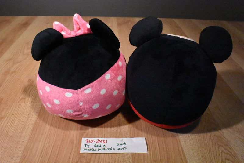 Ty Beanie Ballz Mickey and Minnie Mouse 2013 Beanbag Plush