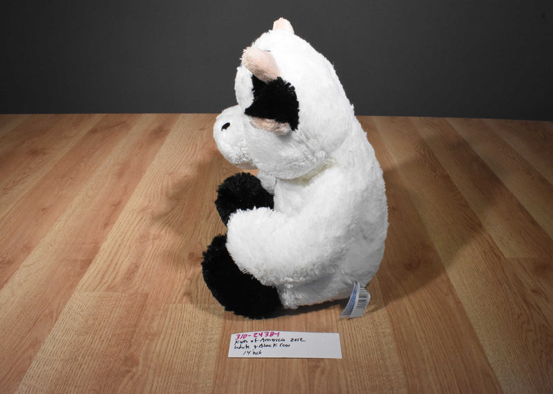 Kids Of America White and Black Holstein Cow Plush