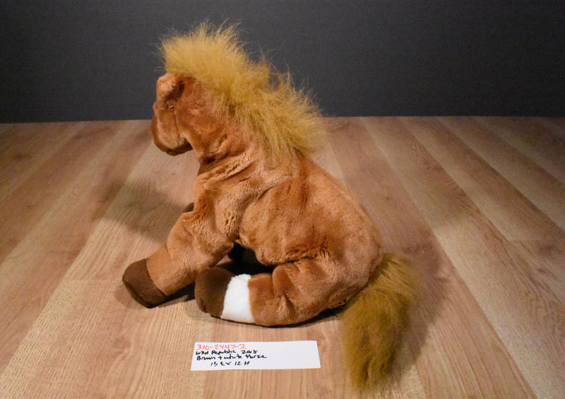 Wild Republic Brown Chestnut Horse 2008 Beanbag Plush with a Star