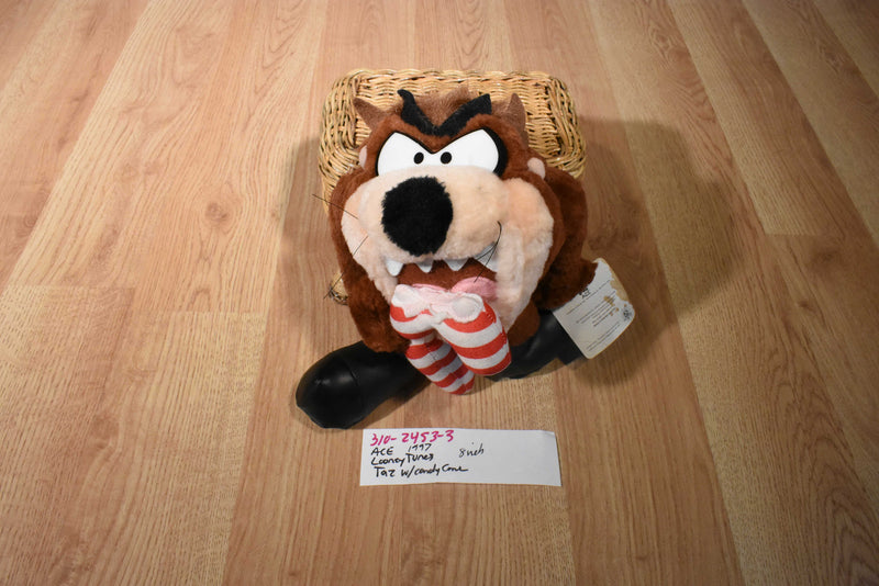 Ace Taz With Candy Cane 1997 Plush