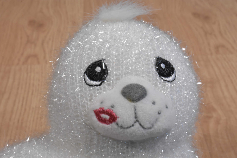 Enesco Tender Tails White Seal and Orange Turtle Beanbag Plush