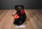 Hallmark Chocolate Brown Teddy Bear with Red Rose Beanbag Plush