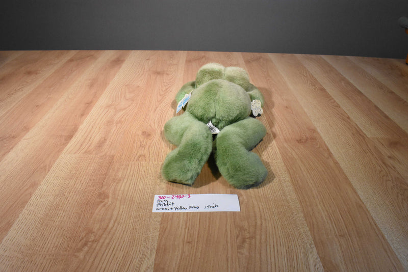 Russ Fribbit Croaking Green and Yellow Frog Plush