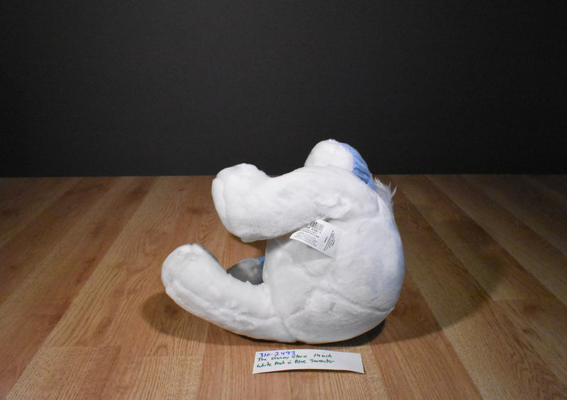 Disney Store Snowflake Pooh Plush in a Blue Sweater with a Snowflake