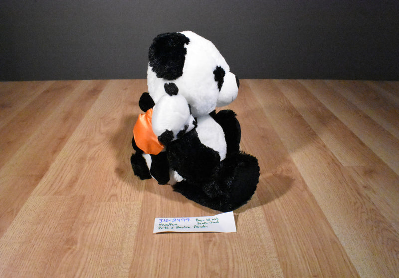 Hugfun Mom and Baby Pete and Paulie Panda Bears Beanbag Plush