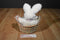 Boyd's Bears Allison B. Hopplebuns Hoppy Easter White Bunny Rabbit in a Basket 2004 Plush