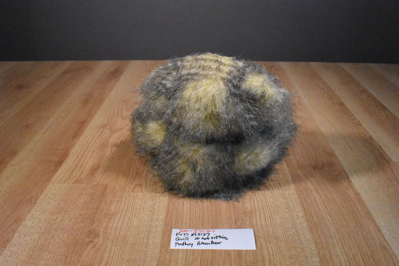 Russ Quill Brown Feathery Teddy Bear Beanbag Plush