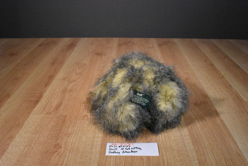 Russ Quill Brown Feathery Teddy Bear Beanbag Plush