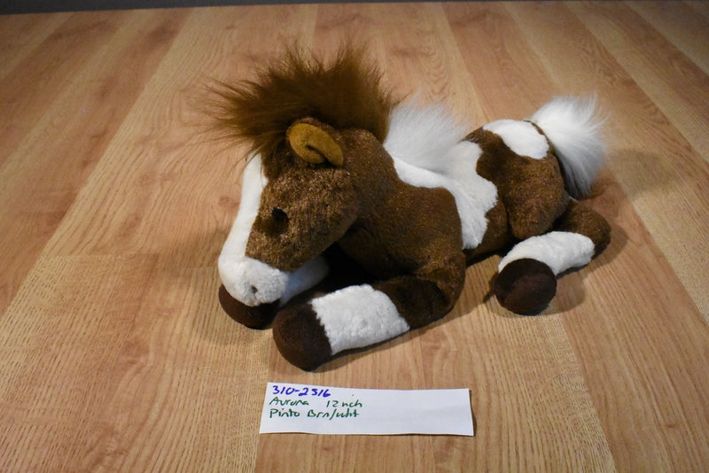 Aurora Brown and White Pinto Paint Horse Pony Beanbag Plush