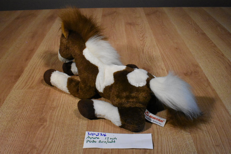 Aurora Brown and White Pinto Paint Horse Pony Beanbag Plush