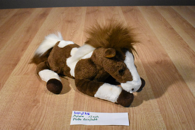 Aurora Brown and White Pinto Paint Horse Pony Beanbag Plush