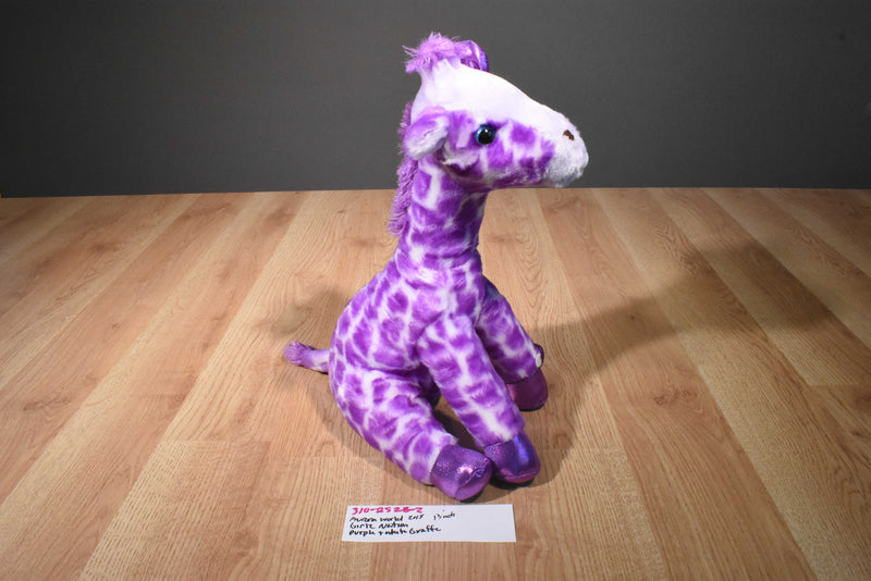 Aurora Girlz Nation Purple Giraffe 2015 Beanbag Plush