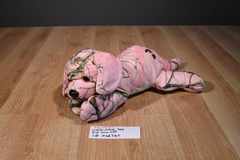 Wildlife Artists Camo Wild Pink Labrador Puppy Dog 2014 Beanbag Plush