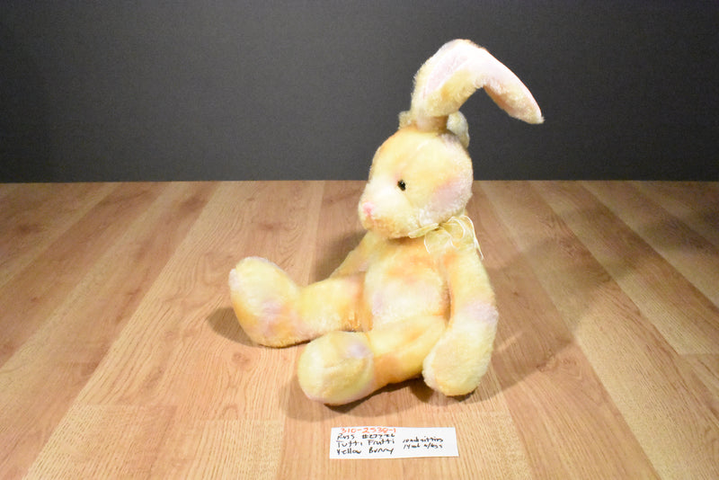 Russ Tutti Frutti Yellow and Pink Bunny Rabbit Beanbag Plush