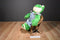 Build a Bear Smiley the Green and Yellow Frog Plush
