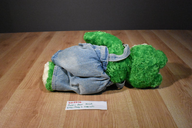 Build a Bear Smiley the Green and Yellow Frog Plush