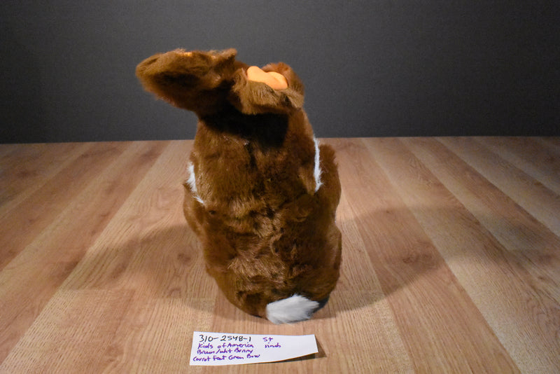 Kids of America Brown and White Bunny Rabbit Plush
