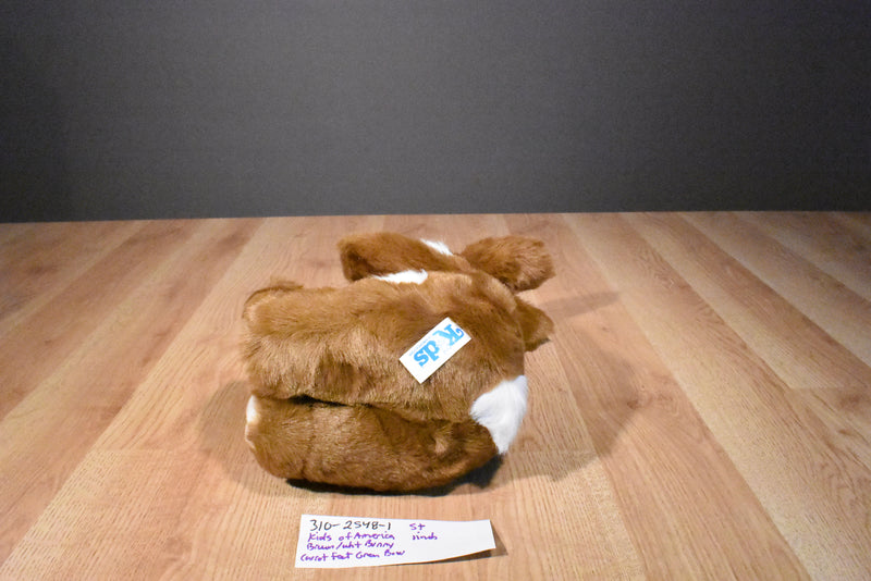 Kids of America Brown and White Bunny Rabbit Plush