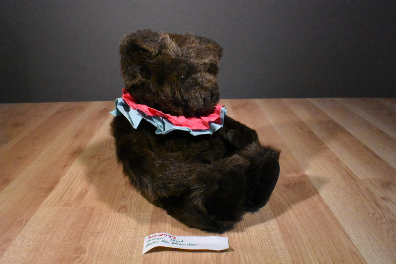 Mango Peek-a-Boo Dark Brown Teddy Bear Plush