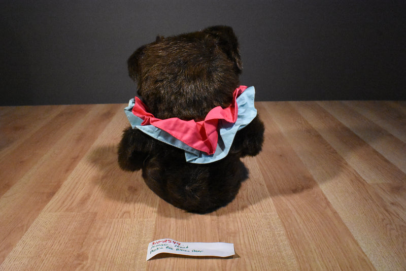 Mango Peek-a-Boo Dark Brown Teddy Bear Plush