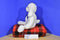 White Lamb With Pink Bow Beanbag Plush