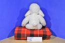 White Lamb with Pink Bow Beanbag Plush
