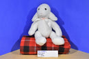 White Lamb With Pink Bow Beanbag Plush
