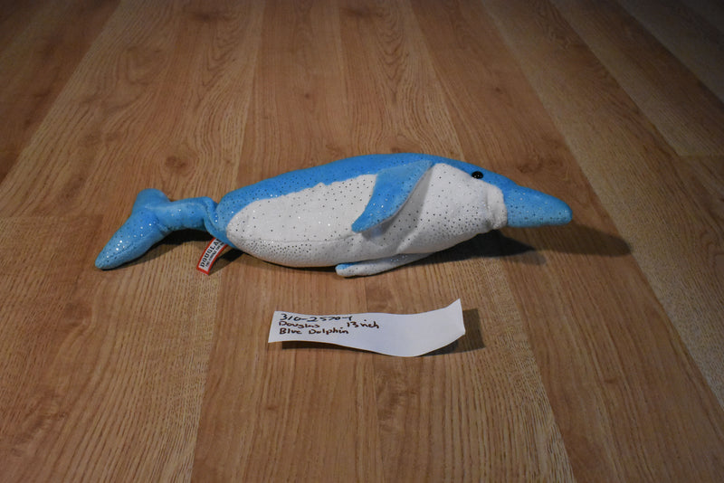 Douglas Benny the Blue and White Sparkly Dolphin Plush