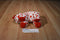 Ty Pluffies Harts the White Dog With Red Hearts 2006 Beanbag Plush