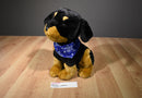 Kelly Toy Rottweiler Plush with Blue Bandana
