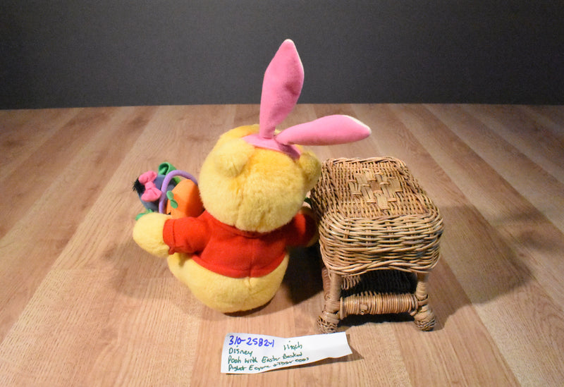 Mattel Disney Winnie the Pooh Plush with Easter Basket 1999 Plush