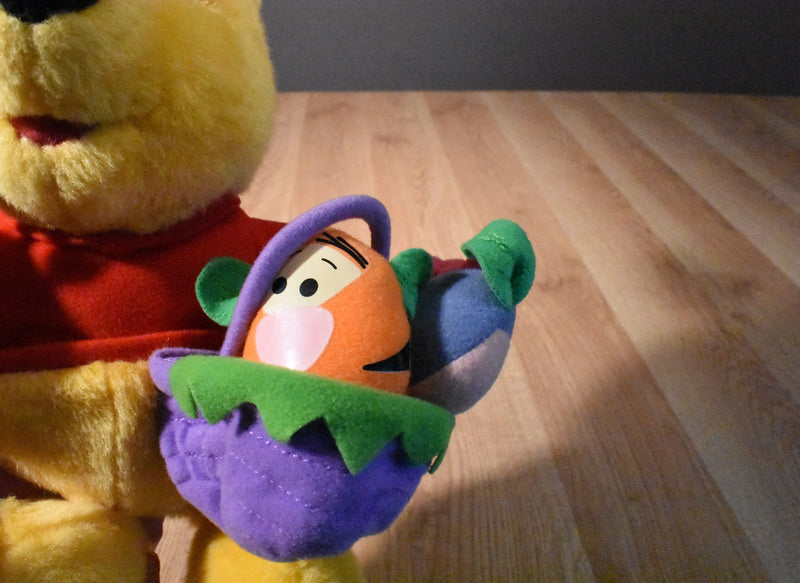 Mattel Disney Winnie the Pooh Plush with Easter Basket 1999 Plush