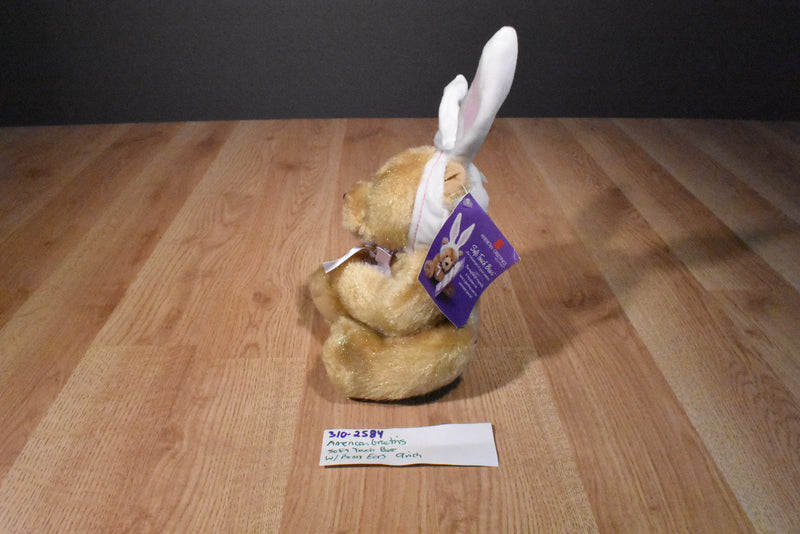 American Greetings Soft Touch Brown Bear in Bunny Ears Plush