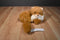 Red Fox Laying Down Plush with Yellow Eyes