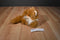 Red Fox Laying Down Plush with Yellow Eyes
